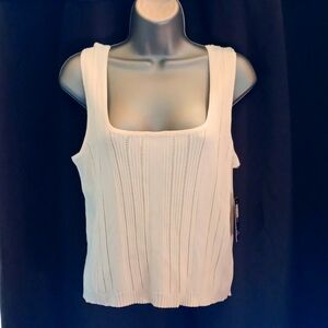 NEW 89th and Madison Cream Sleeveless Top